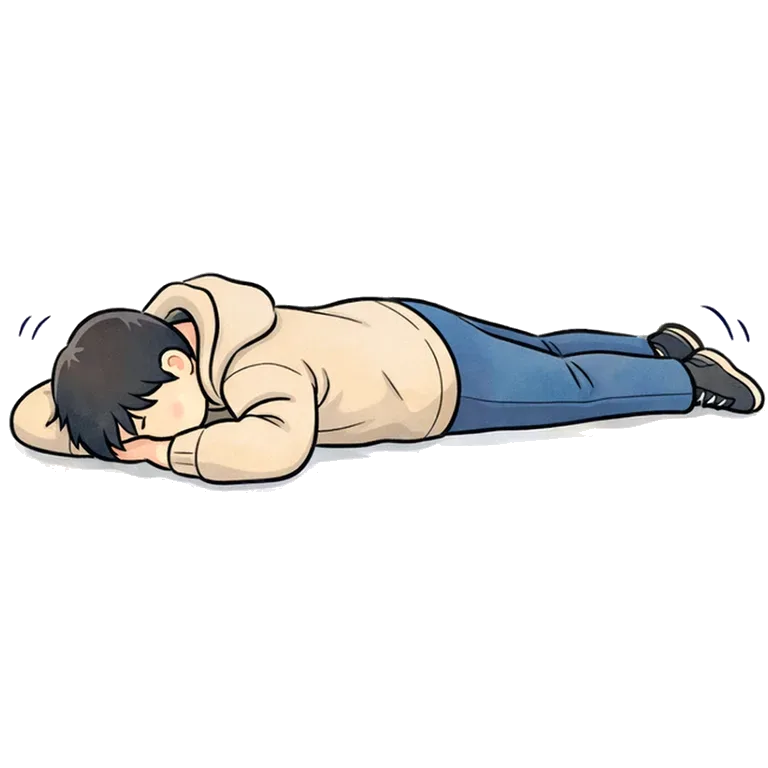 to lie face down